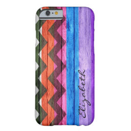 Wood Colored Chevron Stripes Vintage #2 Barely There iPhone 6 Case