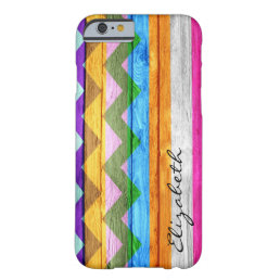 Wood Colored Chevron Stripes Vintage #3 Barely There iPhone 6 Case