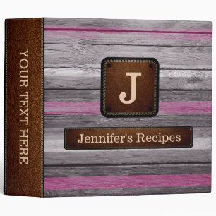 Wood Colored Elegant Leather Look #15 Binder