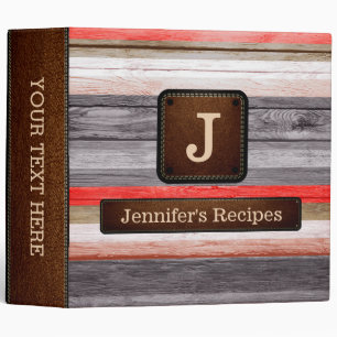 Wood Colored Elegant Leather Look #2 Binder