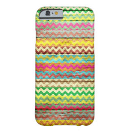 Wood Colorful Chevron Stripes Barely There iPhone 6 Case