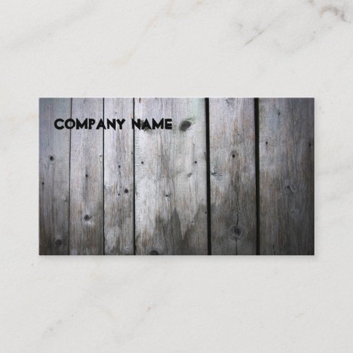 Customizable Wood Company Business Card