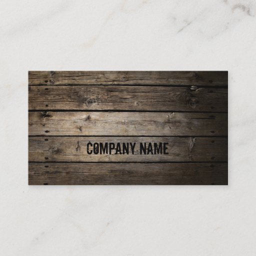 Customizable Wood Company Business Card