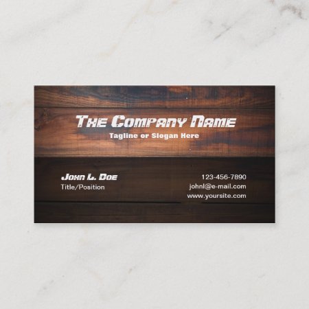 Wood Construction Business Card