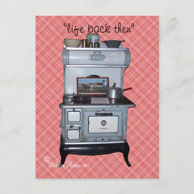 Wood Cookstove Postcard #1- customize (Front)