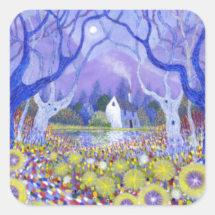 Wood Cottage 2013 Square Sticker