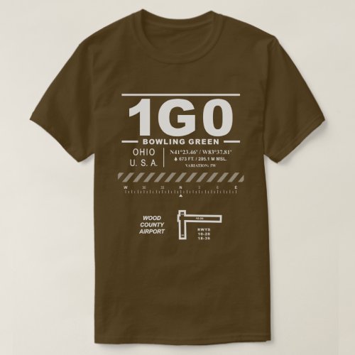 Wood County Airport 1G0 T_Shirt
