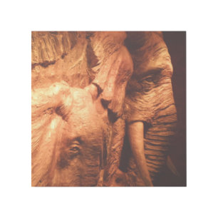 Wood Crafted Elephant 12" x 12" Gallery Wrap