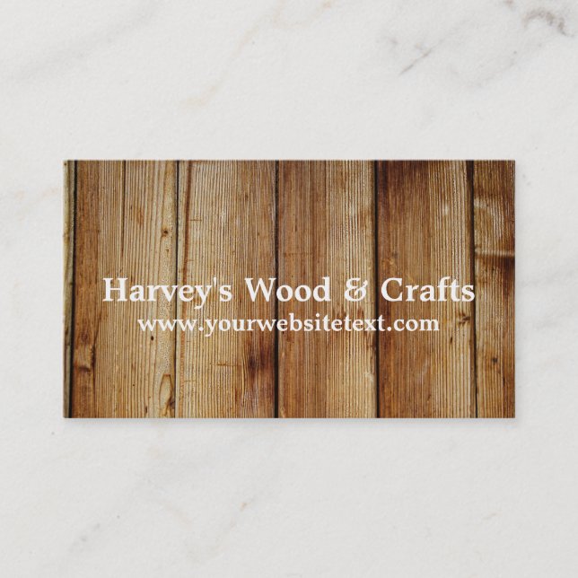 Wood Crafts Construction Business Card (Front)