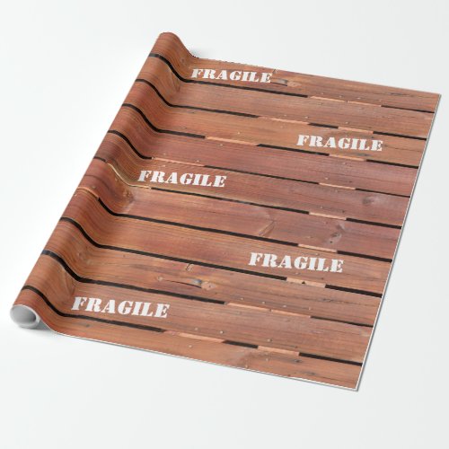 Wood crate wrapping paper