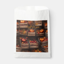 Wood Crates of apples & pumpkins treat