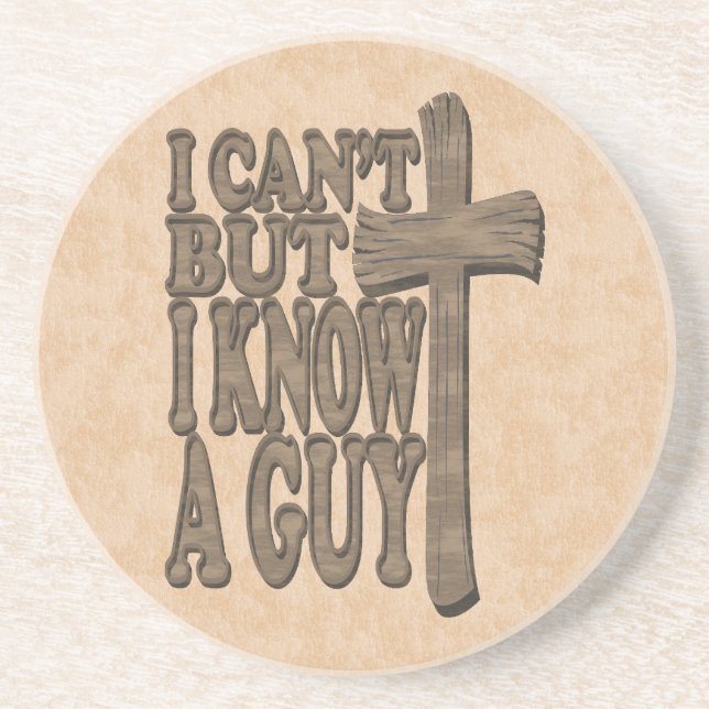 Wood Cross of Christ 3d Christian Design Coaster (Front)