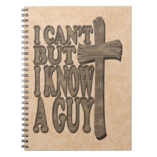 Wood Cross of Christ 3d Christian Design Notebook