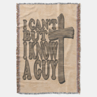 Wood Cross of Christ 3d Christian Design Throw Blanket