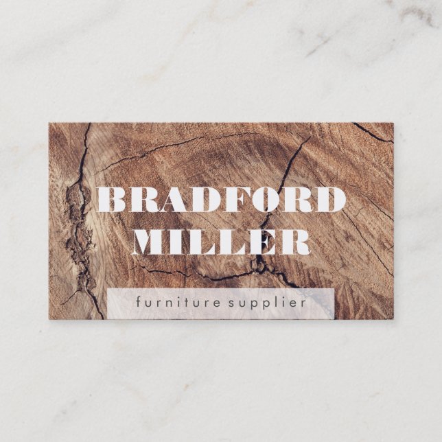 Wood Cut Business Card (Front)