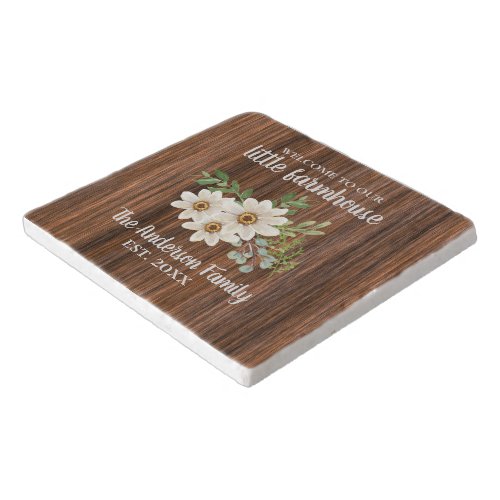 Wood Daisy Family Name EstWedding Farmhouse  Trivet