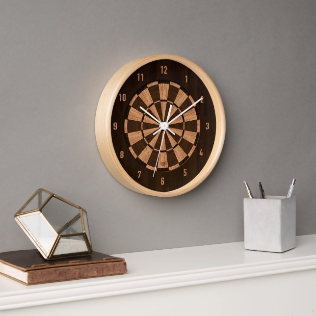 Wood Dartboard Clock (Office)