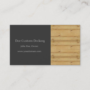 Wood Deck/Decking Contractor/Graphite Business Card