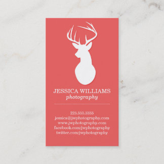 Wood & Deer Business Cards | Rustic