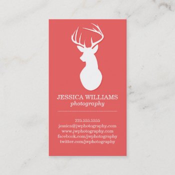 Wood & Deer Business Cards | Rustic by fancypaperie at Zazzle