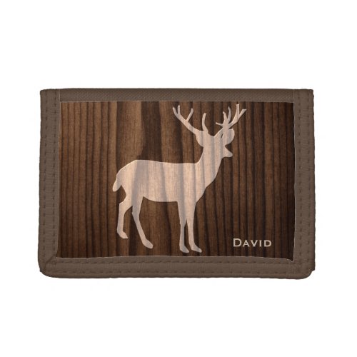 Wood Deer Custom Wallet