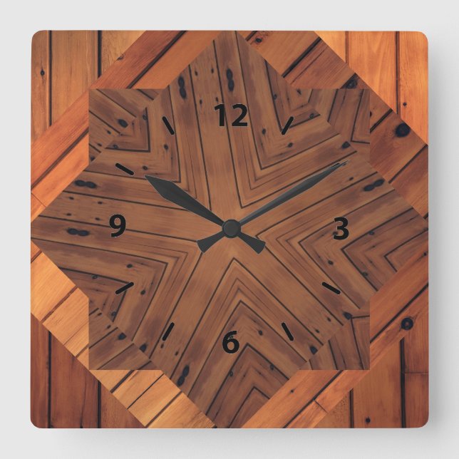 Wood Design Square Wall Clocks (Front)