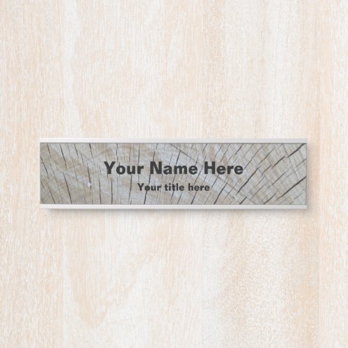 Wood Desk Name Plate