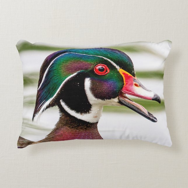 Wood Duck Accent Pillow (Front)