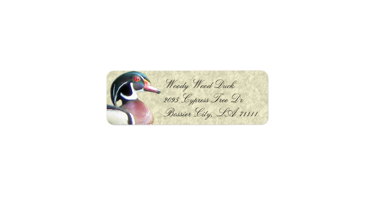Wood Duck Address Labels Zazzle