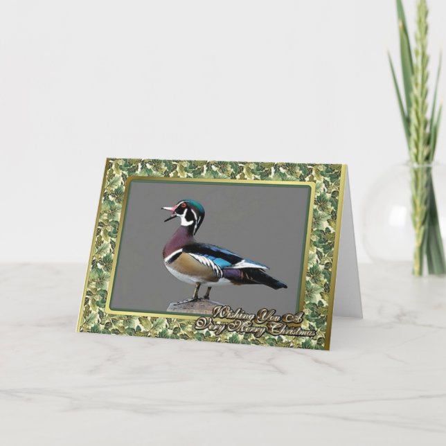 Wood Duck Christmas Card (Front)