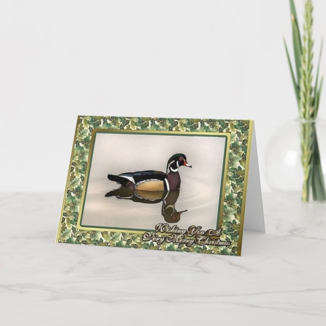 Wood Duck Christmas Card (Front)