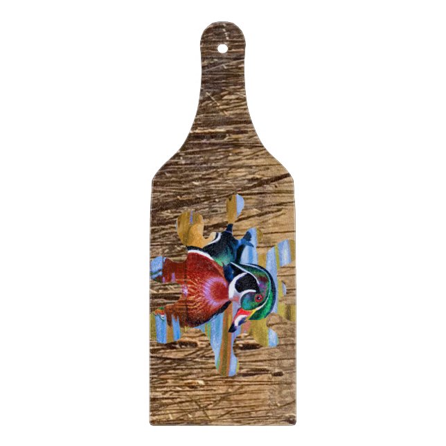 Wood Duck Cutting Board, Duck Hunting Cutting Board (Front)