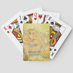 Wood Duck Decoys on Water Poker Cards