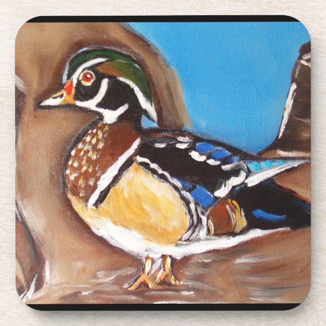 WOOD DUCK DRINK COASTER (Front)
