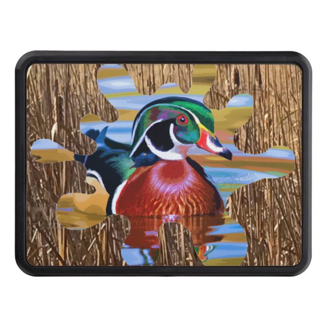 Wood Duck Hitch Cover, Duck Hunting Hitch Cover (Front)