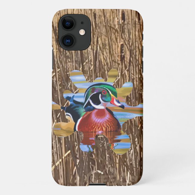 Wood Duck Iphone Case, Duck Hunting iPhone Case (Back)