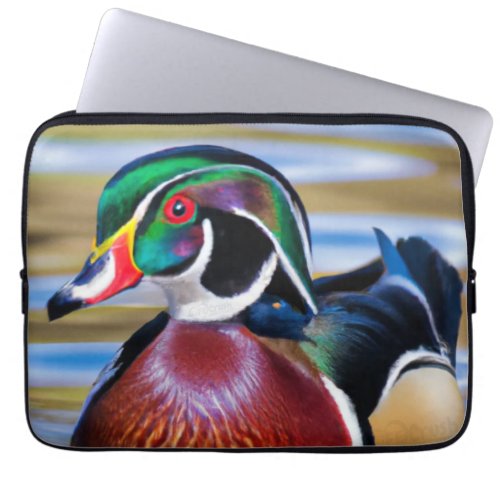 Wood Duck Laptop Case Duck Hunting Laptop Sleeve