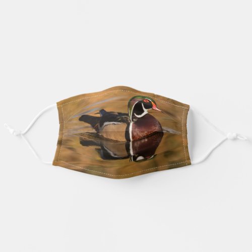 Wood Duck on Golden Lake Adult Cloth Face Mask