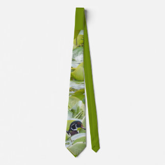 Wood Duck On Pond Neck Tie