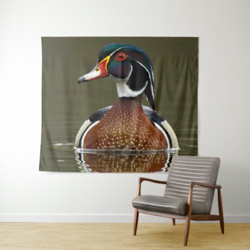 Wood Duck on Water Tapestry