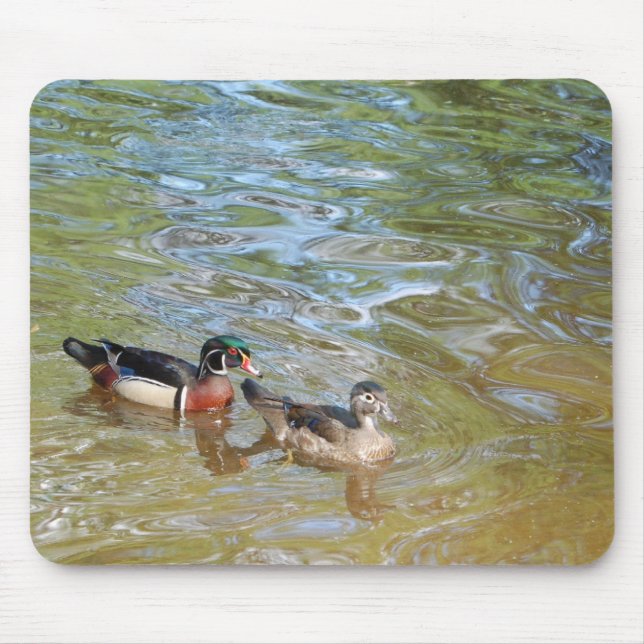 Wood Duck Pair Mouse Pad (Front)