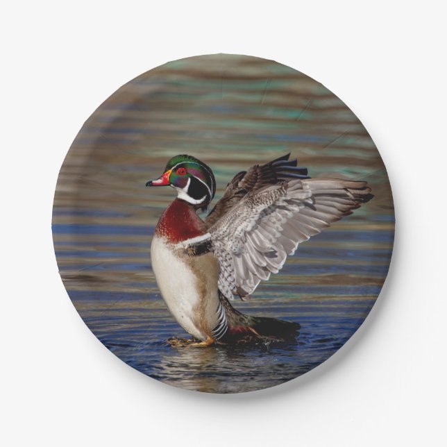 Wood Duck Paper Plates (Front)