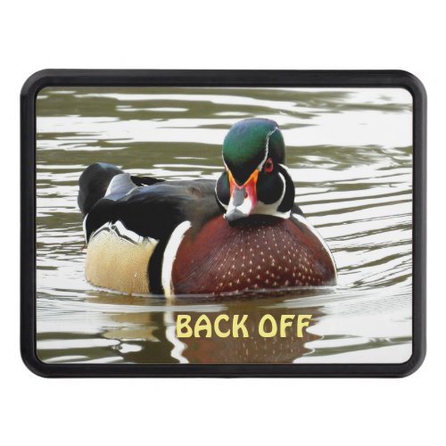 Wood Duck Stare DownBACK OFF Hitch Cover
