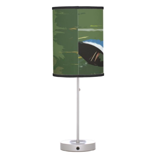Wood Duck Table Lamp, Duck Hunting Décor Lamp (Back)