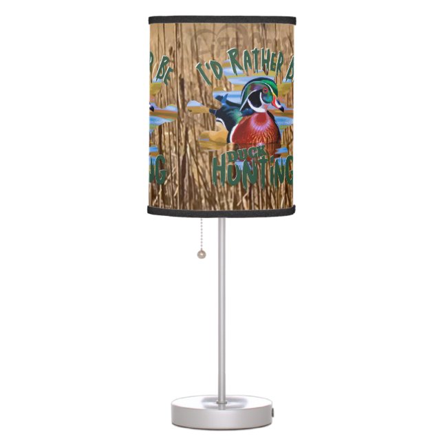 Wood Duck Table Lamp, Duck Hunting Table Lamp (Right)