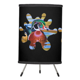 Wood Duck Table Lamp, Duck Hunting Table Lamp