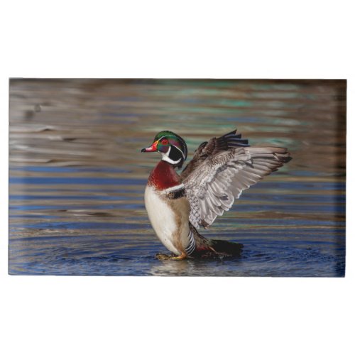 Wood Duck Table Number Holder