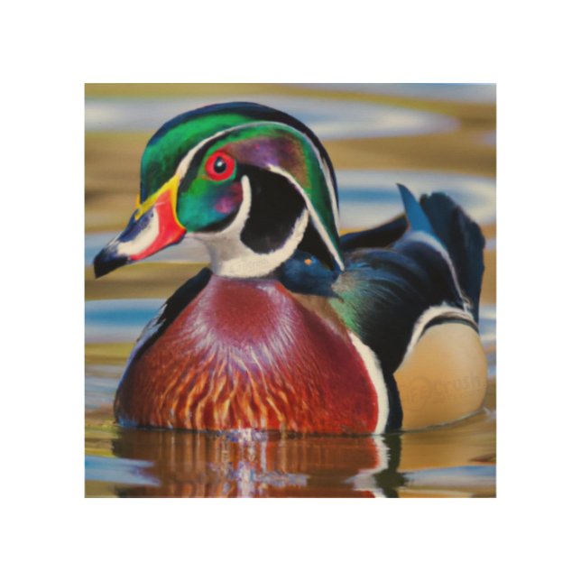 Wood Duck Wall Art, Duck Hunting Wood Wall Art (Front)