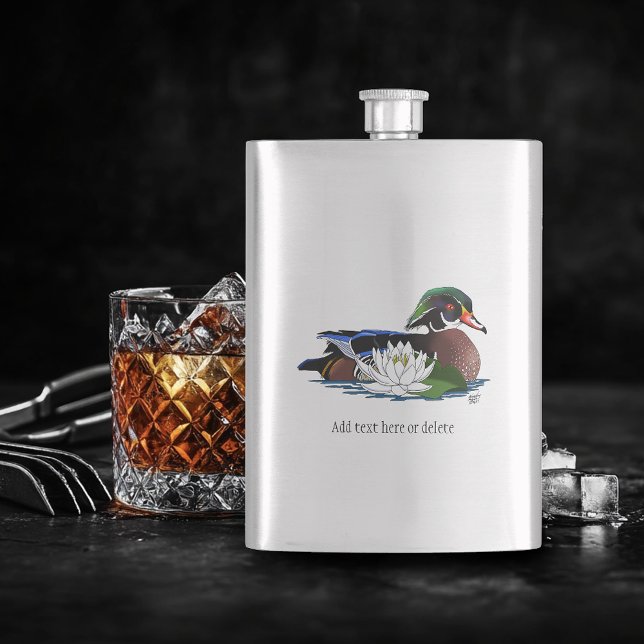 Wood Duck Water Lily Flask (Creator Uploaded)