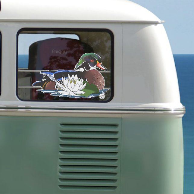 Wood Duck Water Lily Sticker (Creator Uploaded)